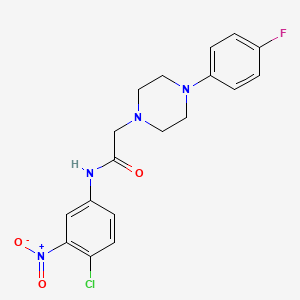 N-(4-chloro-3-nitrophenyl)-2-[4-(4-fluorophenyl)piperazino]acetamide