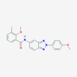 molecular formula C22H20N4O3 B243685 2-methoxy-N-[2-(4-methoxyphenyl)-2H-1,2,3-benzotriazol-5-yl]-3-methylbenzamide 