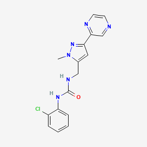 1-(2-chlorophenyl)-3-((1-methyl-3-(pyrazin-2-yl)-1H-pyrazol-5-yl)methyl)urea