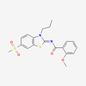 2-methoxy-N-(6-methylsulfonyl-3-propyl-1,3-benzothiazol-2-ylidene)benzamide