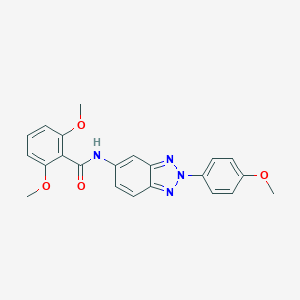 molecular formula C22H20N4O4 B243686 2,6-dimethoxy-N-[2-(4-methoxyphenyl)-2H-1,2,3-benzotriazol-5-yl]benzamide 