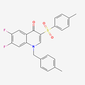 molecular formula C24H19F2NO3S B2436863 6,7-difluoro-1-(4-methylbenzyl)-3-[(4-methylphenyl)sulfonyl]quinolin-4(1H)-one CAS No. 899213-85-5