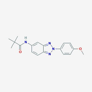 molecular formula C18H20N4O2 B243687 N-[2-(4-methoxyphenyl)-2H-1,2,3-benzotriazol-5-yl]-2,2-dimethylpropanamide 