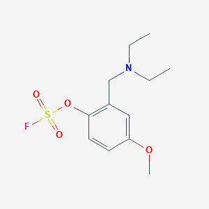 molecular formula C12H18FNO4S B2436871 2-(Diethylaminomethyl)-1-fluorosulfonyloxy-4-methoxybenzene CAS No. 2411288-16-7
