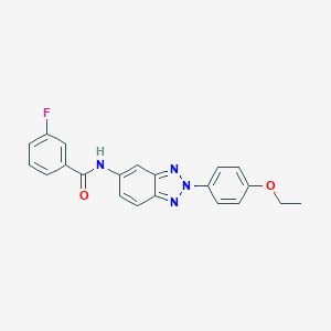 molecular formula C21H17FN4O2 B243688 N-[2-(4-ethoxyphenyl)-2H-1,2,3-benzotriazol-5-yl]-3-fluorobenzamide 
