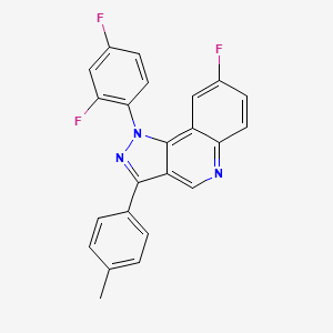 molecular formula C23H14F3N3 B2436882 1-(2,4-difluorophenyl)-8-fluoro-3-(4-methylphenyl)-1H-pyrazolo[4,3-c]quinoline CAS No. 932464-21-6