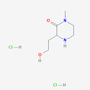 3-(2-Hydroxyethyl)-1-methylpiperazin-2-one;dihydrochloride