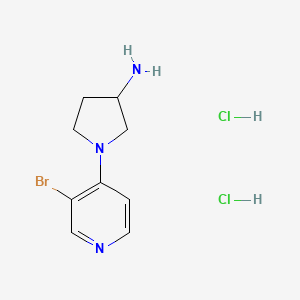 molecular formula C9H14BrCl2N3 B2436898 1-(3-Bromopyridin-4-yl)pyrrolidin-3-amine dihydrochloride CAS No. 2060041-94-1