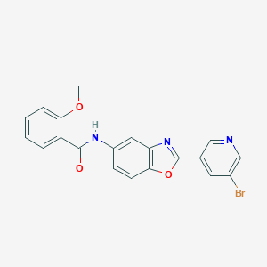 molecular formula C20H14BrN3O3 B243690 N-[2-(5-bromopyridin-3-yl)-1,3-benzoxazol-5-yl]-2-methoxybenzamide 