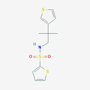 molecular formula C12H15NO2S3 B2436904 N-(2-methyl-2-(thiophen-3-yl)propyl)thiophene-2-sulfonamide CAS No. 2319834-49-4