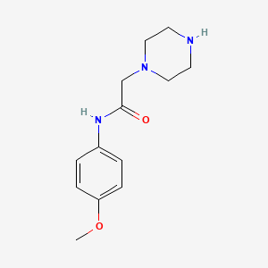 molecular formula C13H19N3O2 B2436909 N-(4-methoxyphenyl)-2-(piperazin-1-yl)acetamide CAS No. 186612-15-7