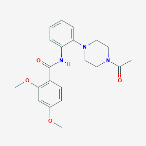 molecular formula C21H25N3O4 B243691 N-[2-(4-acetylpiperazin-1-yl)phenyl]-2,4-dimethoxybenzamide 