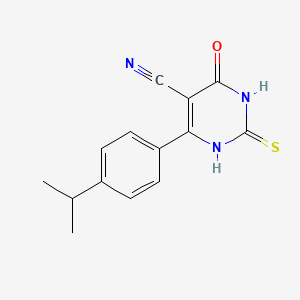 6-(4-Isopropylphenyl)-4-oxo-2-thioxo-1,2,3,4-tetrahydropyrimidine-5-carbonitrile