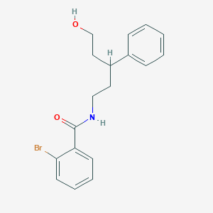2-bromo-N-(5-hydroxy-3-phenylpentyl)benzamide