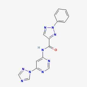 N-(6-(1H-1,2,4-triazol-1-yl)pyrimidin-4-yl)-2-phenyl-2H-1,2,3-triazole-4-carboxamide