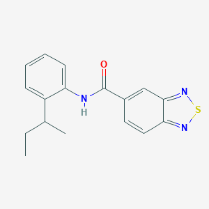 molecular formula C17H17N3OS B243692 N-(2-sec-butylphenyl)-2,1,3-benzothiadiazole-5-carboxamide 