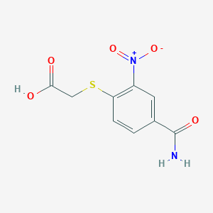 molecular formula C9H8N2O5S B2436926 (4-Carbamoyl-2-nitro-phenylsulfanyl)-acetic acid CAS No. 306278-31-9