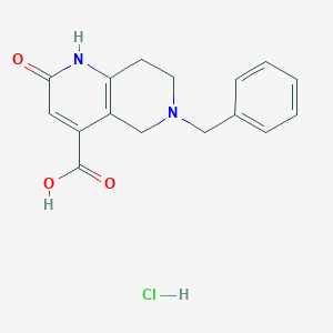 6-Benzyl-2-oxo-1,5,7,8-tetrahydro-1,6-naphthyridine-4-carboxylic acid;hydrochloride