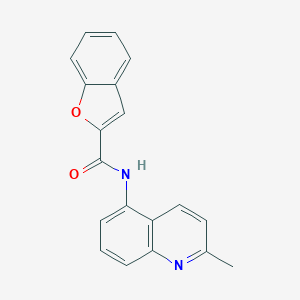 molecular formula C19H14N2O2 B243695 N-(2-methylquinolin-5-yl)-1-benzofuran-2-carboxamide 