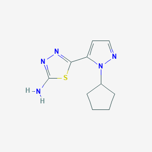 5-(2-Cyclopentylpyrazol-3-yl)-1,3,4-thiadiazol-2-amine