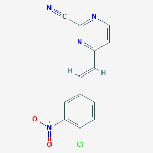 4-[2-(4-Chloro-3-nitrophenyl)ethenyl]pyrimidine-2-carbonitrile