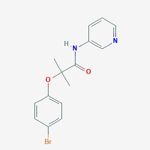 molecular formula C15H15BrN2O2 B243696 2-(4-bromophenoxy)-2-methyl-N-(3-pyridinyl)propanamide 
