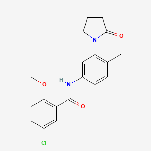 molecular formula C19H19ClN2O3 B2436966 5-氯-2-甲氧基-N-(4-甲基-3-(2-氧代吡咯烷-1-基)苯基)苯甲酰胺 CAS No. 941993-56-2