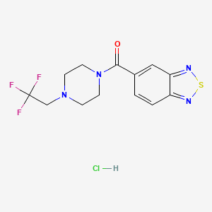 Benzo[c][1,2,5]thiadiazol-5-yl(4-(2,2,2-trifluoroethyl)piperazin-1-yl)methanone hydrochloride