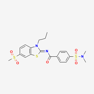 B2436970 (Z)-4-(N,N-dimethylsulfamoyl)-N-(6-(methylsulfonyl)-3-propylbenzo[d]thiazol-2(3H)-ylidene)benzamide CAS No. 898367-51-6