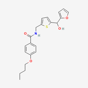 molecular formula C21H23NO4S B2436974 4-丁氧基-N-((5-(呋喃-2-基(羟基)甲基)噻吩-2-基)甲基)苯甲酰胺 CAS No. 1795195-69-5