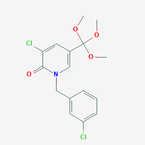 3-chloro-1-(3-chlorobenzyl)-5-(trimethoxymethyl)-2(1H)-pyridinone