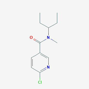 molecular formula C12H17ClN2O B2436977 6-chloro-N-methyl-N-(pentan-3-yl)pyridine-3-carboxamide CAS No. 1153067-50-5