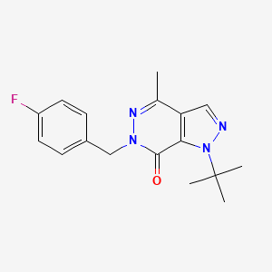 molecular formula C17H19FN4O B2436987 1-(tert-butyl)-6-(4-fluorobenzyl)-4-methyl-1H-pyrazolo[3,4-d]pyridazin-7(6H)-one CAS No. 1171762-64-3