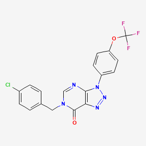 molecular formula C18H11ClF3N5O2 B2436990 6-(4-chlorobenzyl)-3-(4-(trifluoromethoxy)phenyl)-3H-[1,2,3]triazolo[4,5-d]pyrimidin-7(6H)-one CAS No. 893932-46-2