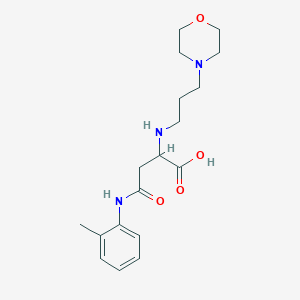 molecular formula C18H27N3O4 B2436996 2-((3-Morpholinopropyl)amino)-4-oxo-4-(o-tolylamino)butanoic acid CAS No. 1031756-14-5
