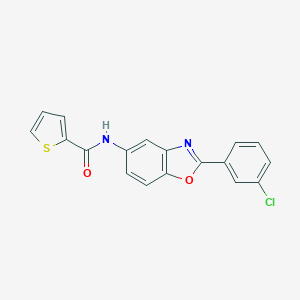 molecular formula C18H11ClN2O2S B243700 N-[2-(3-chlorophenyl)-1,3-benzoxazol-5-yl]thiophene-2-carboxamide 