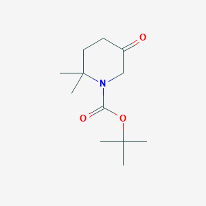 molecular formula C12H21NO3 B2437001 Tert-butyl 2,2-dimethyl-5-oxopiperidine-1-carboxylate CAS No. 1894533-96-0