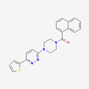 molecular formula C23H20N4OS B2437007 萘-1-基(4-(6-(噻吩-2-基)哒嗪-3-基)哌嗪-1-基)甲酮 CAS No. 921529-49-9