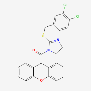 molecular formula C24H18Cl2N2O2S B2437017 [2-[(3,4-二氯苯基)甲硫基]-4,5-二氢咪唑-1-基]-(9H-二氢蒽-9-基)甲酮 CAS No. 919714-95-7