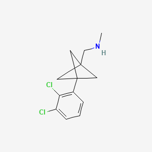 molecular formula C13H15Cl2N B2437027 1-[3-(2,3-Dichlorophenyl)-1-bicyclo[1.1.1]pentanyl]-N-methylmethanamine CAS No. 2287281-55-2