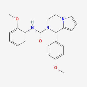 molecular formula C22H23N3O3 B2437028 N-(2-methoxyphenyl)-1-(4-methoxyphenyl)-3,4-dihydropyrrolo[1,2-a]pyrazine-2(1H)-carboxamide CAS No. 899750-45-9