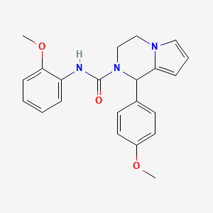 molecular formula C22H23N3O3 B2437028 N-(2-methoxyphenyl)-1-(4-methoxyphenyl)-1H,2H,3H,4H-pyrrolo[1,2-a]pyrazine-2-carboxamide CAS No. 899750-45-9