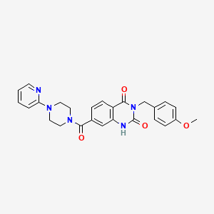 3-(4-methoxybenzyl)-7-(4-(pyridin-2-yl)piperazine-1-carbonyl)quinazoline-2,4(1H,3H)-dione