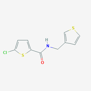 molecular formula C10H8ClNOS2 B2437031 5-chloro-N-(thiophen-3-ylmethyl)thiophene-2-carboxamide CAS No. 1251691-68-5