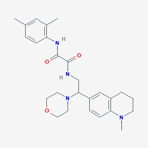 molecular formula C26H34N4O3 B2437035 N-(2,4-二甲苯基)-N'-[2-(1-甲基-1,2,3,4-四氢喹啉-6-基)-2-吗啉-4-基乙基]乙二酰胺 CAS No. 922066-03-3