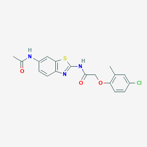 N-[6-(acetylamino)-1,3-benzothiazol-2-yl]-2-(4-chloro-2-methylphenoxy)acetamide