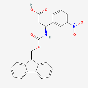 molecular formula C24H20N2O6 B2437042 Fmoc-(S)-3-amino-3-(3-nitrophenyl)propanoic acid CAS No. 374791-01-2; 374791-04-5
