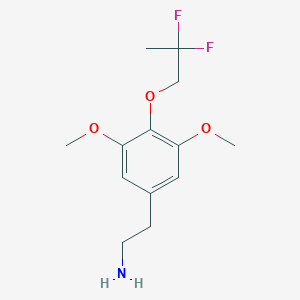 molecular formula C13H19F2NO3 B2437043 2-[4-(2,2-Difluoropropoxy)-3,5-dimethoxyphenyl]ethanamine CAS No. 2411229-53-1