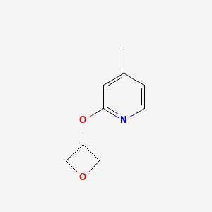 molecular formula C9H11NO2 B2437046 4-Methyl-2-(oxetan-3-yloxy)pyridine CAS No. 2200106-45-0