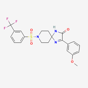 3-(3-Methoxyphenyl)-8-((3-(trifluoromethyl)phenyl)sulfonyl)-1,4,8-triazaspiro[4.5]dec-3-en-2-one